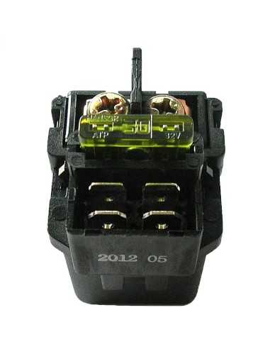 Rele de Arranque 12V 30A con fusible - 4 fastons con fusible 30A