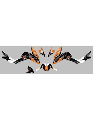 Kit Deco UP Maximize Negro-Naranja KTM Duke 125