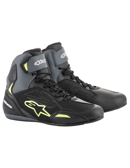BOTAS ALPINESTARS FASTER-3 DRYSTAR BLACK / GREY / YELLOW FLUO