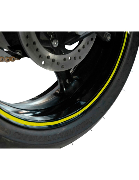 Adhesivo para llantas V PARTS 6m x 7mm amarillo reflectante ref 838AM