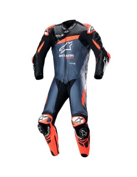 MONO ALPINESTARS GP PLUS V4 PROFESSIONAL BLACK / RED FLUO / DARK BLUE