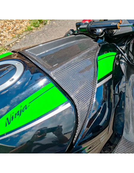 CARBON 2 RACE Cubierta de caja de aire de fibra Kawasaki ZX10R 2011-2022