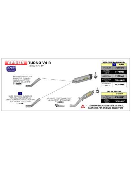 CONECTOR ARROW NO HOMOLOGADO PARA APRILIA RSV4 09-15 Y APRILIA TUONO V4R 11-15