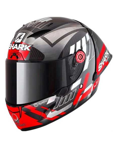 CASCO SHARK RACE-R PRO GP 06 REPLICA ZARCO WINTER TEST CARBON / CHROM / RED