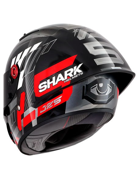 CASCO SHARK RACE-R PRO GP 06 REPLICA ZARCO WINTER TEST CARBON / CHROM / RED