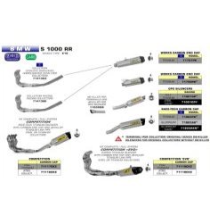 ESCAPE COMPLETO ARROW COMPETITION FULL TITANIO ALTO NO HOMOLOGADO PARA BMW S1000RR 09-14 2