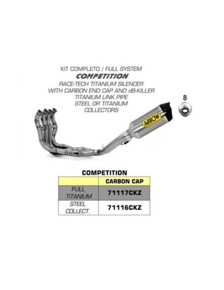 copy of ARROW TITANIUM "TRACK" SCHALLDÄMPFER EURO 5 ZUGELASSEN BMW S 1000 RR / R 2021-2022