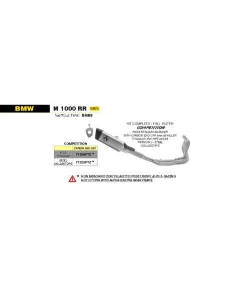 ESCAPE COMPLETO ARROW PISTA NO HOMOLOGADO EN TITANIO PARA BMW M1000RR 20-23