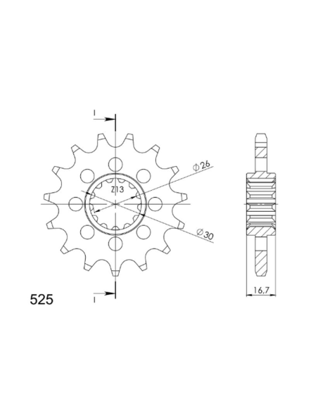 PIÑON SUPERSPROX HONDA 525 CST1370