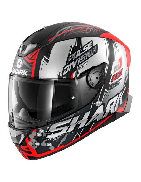 CASCO SHARK SKWAL 2.2 NOXXYS BLACK / RED / SILVER