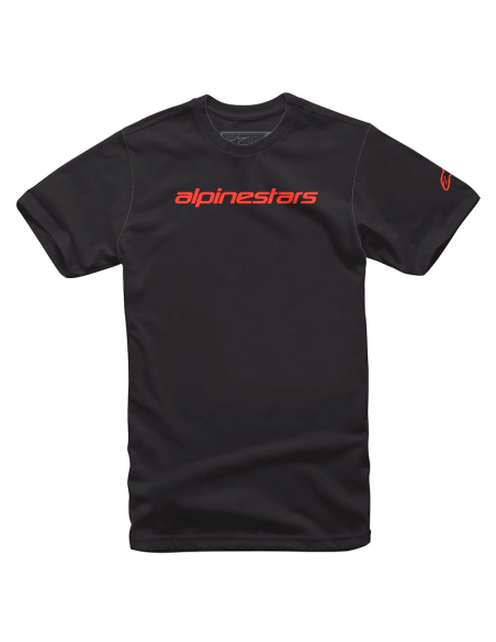 CAMISETA ALPINESTARS LINEAR WORDMARK BLACK WARM RED
