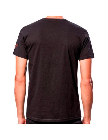 CAMISETA ALPINESTARS LINEAR WORDMARK BLACK WARM RED