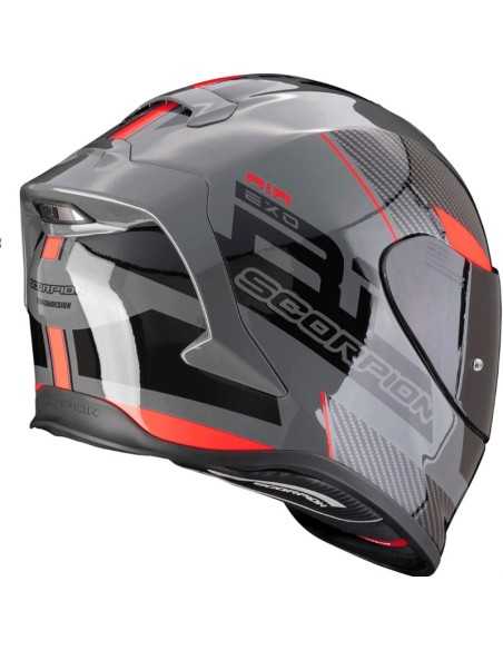 CASCO SCORPION EXO-R1 EVO AIR FINAL GREY / BLACK / RED