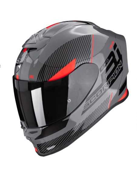 CASCO SCORPION EXO-R1 EVO AIR FINAL GREY / BLACK / RED