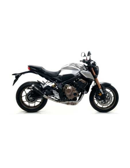 ESCAPE ARROW PRO-RACE NO HOMOLOGADO EN ACERO INOX. NEGRO PARA HONDA CB 650 R 19-22 / CBR 650 R 19-22