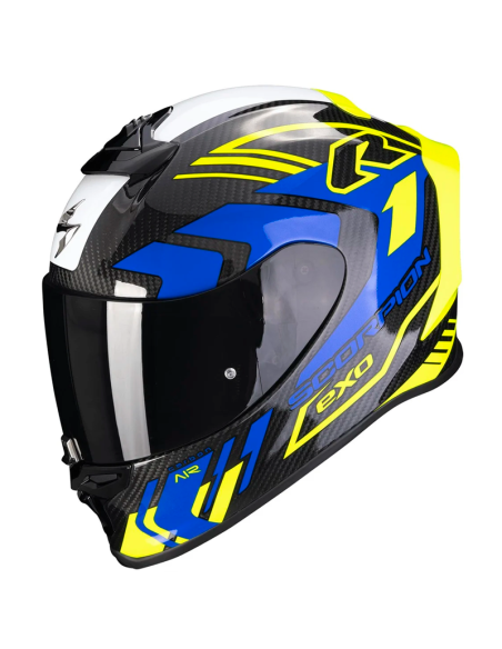 CASCO SCORPION EXO-1400 EVO AIR SUPRA BLACK / NEON / YELLOW / BLUE