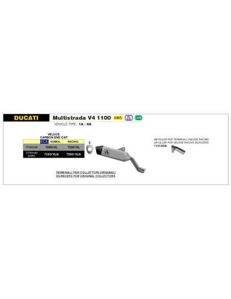 copy of SILENCIADORES RACING WORKS ARROW ACERO INOXIDABLE TITANIO DUCATI PANIGALE V4 2018-2022