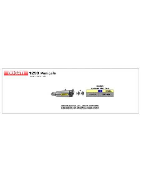 ESCAPE ARROW WORKS HOMOLOGADO EN TITANIO PARA DUCATI PANIGALE 1299 PANIGALE 15-16