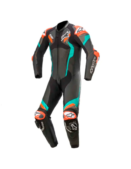 MONO ALPINESTARS ATEM V4 PROFESSIONAL BLACK / PETROL / RED FLUO