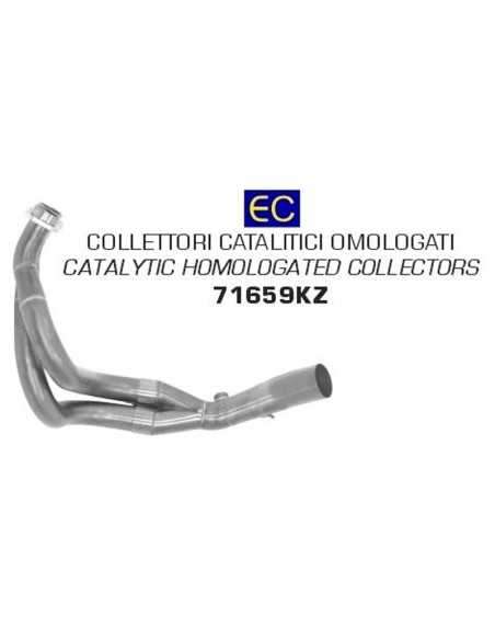 COLECTOR ARROW HOMOLOGADO EN ACERO INOX. PARA KAWASAKI NINJA 650 / Z 650 17-20