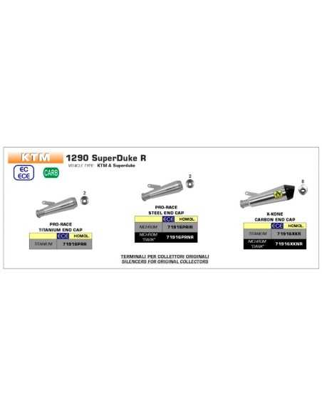ESCAPE ARROW X-KONE HOMOLOGADO EN TITANIO PARA KTM 1290 SUPERDUKE / R 20-23