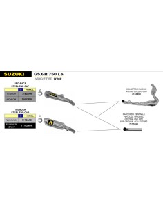 ESCAPE ARROW THUNDER NO HOMOLOGADO EN ALUMINIO NEGRO PARA SUZUKI GSX-R 600/750 06-07 2
