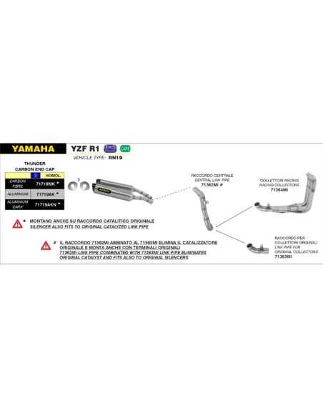 copy of KOMPLETTE ARROW VOLL TITANIUM YAMAHA R1 17-21