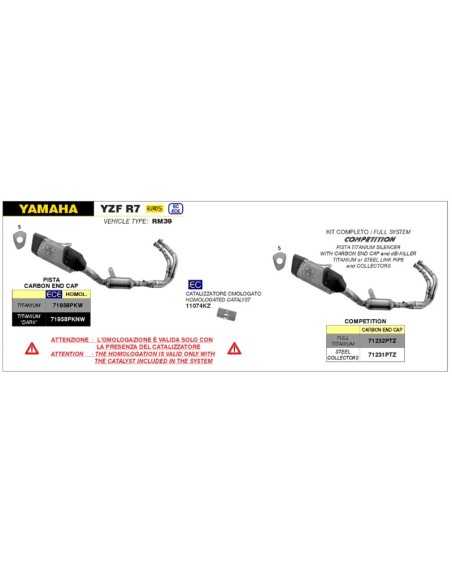 copy of KOMPLETTE ARROW VOLL TITANIUM YAMAHA R1 17-21