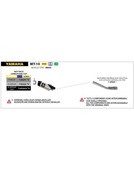 copy of KOMPLETTE ARROW VOLL TITANIUM YAMAHA R1 17-21