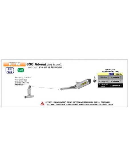 copy of KOMPLETTE ARROW VOLL TITANIUM YAMAHA R1 17-21