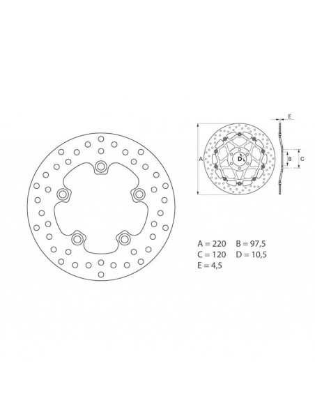 Disco de freno trasero Brembo 68B40728