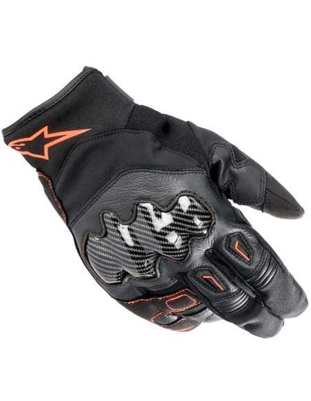 GUANTES ALPINESTARS SMX-1 WATERPROOF BLACK / RED FLUO