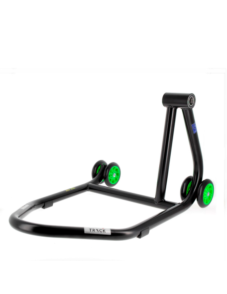 Caballete monobrazo derecho BIHR Home Track color negro mate y ruedas verdes REF 3032114