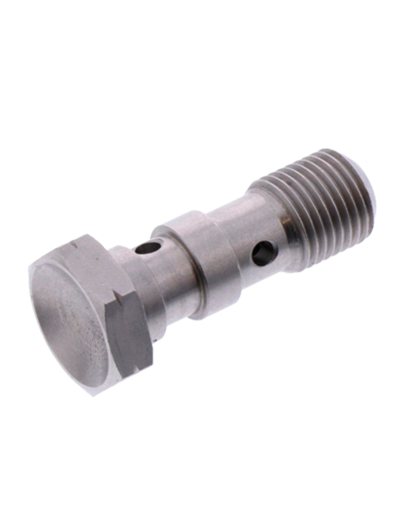 Racord / tornillo banjo para bombas Brembo y Accossato. Doble latiguillo