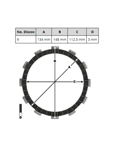 Kit Discos Embrague TRW MCC442-9