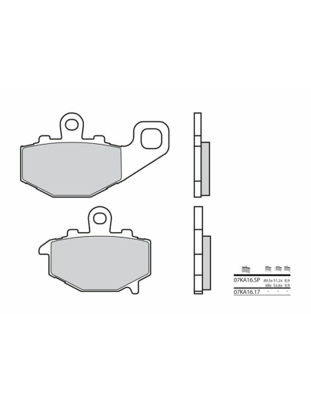 Pastillas de freno sinterizadas Brembo 07KA16SP traseras