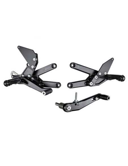 Estriberas BONAMICI RACING para TRIUMPH DAYTONA 675 PARA QUICKSHIFTER Y CAMBIO INVERTIDO 2013-2017