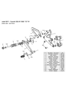 Estriberas BONAMICI RACING para SUZUKI GSX-R 1000/R 2017-2021 2