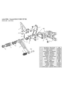 BONAMICI RACING Estriberas para SUZUKI GSX-R 1000 2007-2008 2