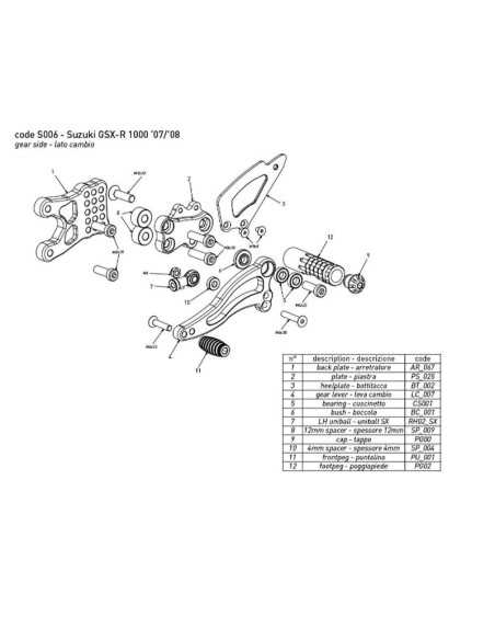 copy of BONAMICI RACING Fußrasten für YAMAHA