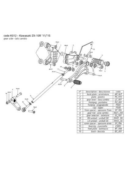 BONAMICI RACING Fußrasten für KAWASAKI ZX-10R 2011-2015