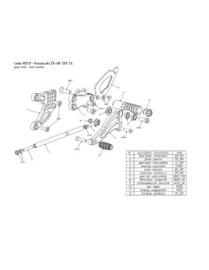 Estriberas BONAMICI RACING para KAWASAKI ZX-6R 2009-2017 2