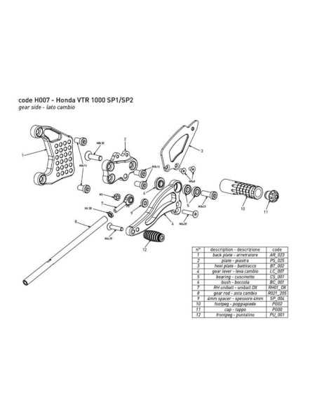 copy of BONAMICI RACING Fußrasten für HONDA CBR 1000 RR SP /SP2 2017-2019
