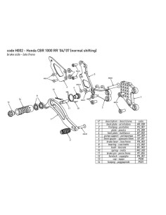 BONAMICI RACING Estriberas Carretera para HONDA CBR 1000 RR 2004-2007 2