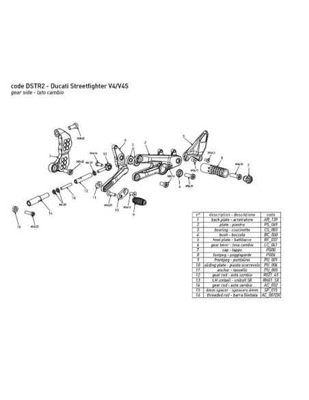 copy of BONAMICI RACING Fußrasten für DUCATI PANIGALE 899/959/1199/1299/V2