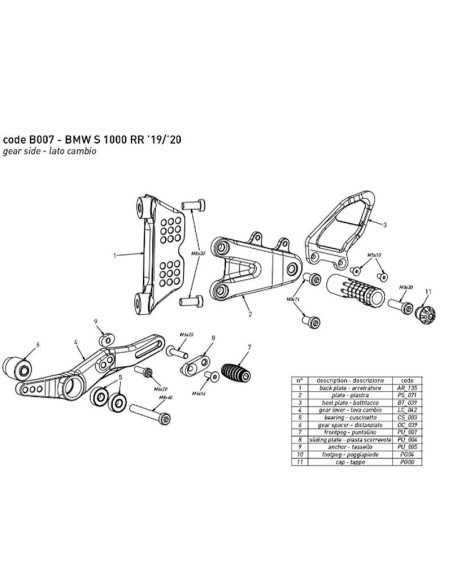 BONAMICI RACING Fußrasten für BMW S 1000 RR 2019-2021