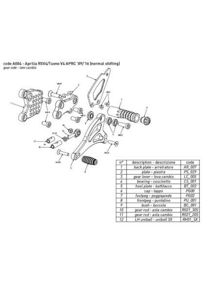 copy of BONAMICI RACING Fußrasten für YAMAHA YZF-R1/M 2015-2022
