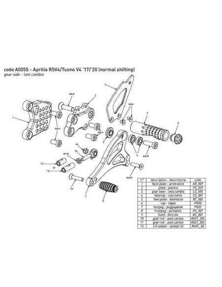 copy of BONAMICI RACING Fußrasten für YAMAHA YZF-R1/M 2015-2022