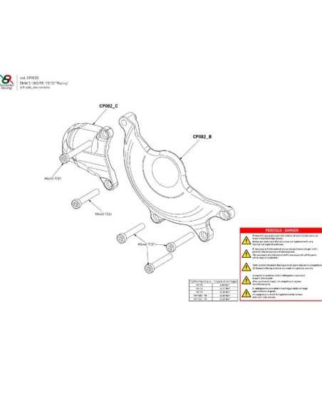 TAPAS DE PROTECCION DE MOTOR IZQUIERDO BONAMICI RACING BMW S 1000 2019-2023