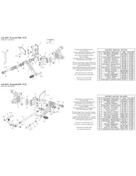 copy of BONAMICI RACING Fußrasten für YAMAHA YZF-R1/M 2015-2022